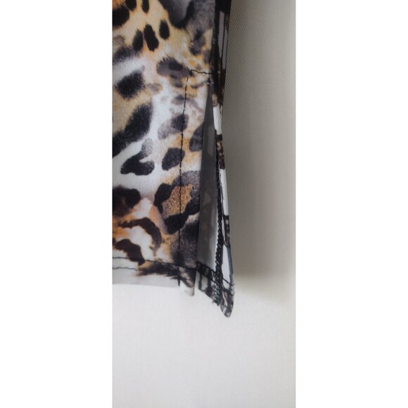 Valentina Womens 3/4 SleeveTop Rhinestones Artsy Abstract Size Med Gothic Chic - Picture 4 of 6